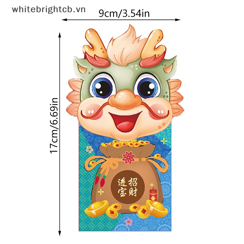 / / Cny bao Lì Xì Đỏ 2024 / 6 Thiệp Chúc Mừng Năm Mới 2024