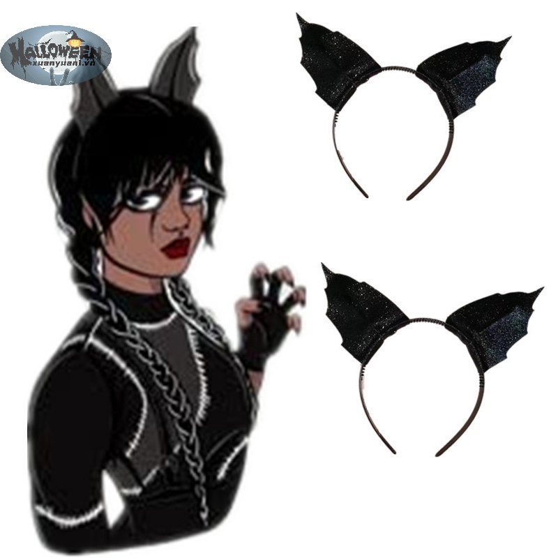 Cài Tóc Tai Mèo Đính Kim Sa Hóa Trang Cho Nữ vn