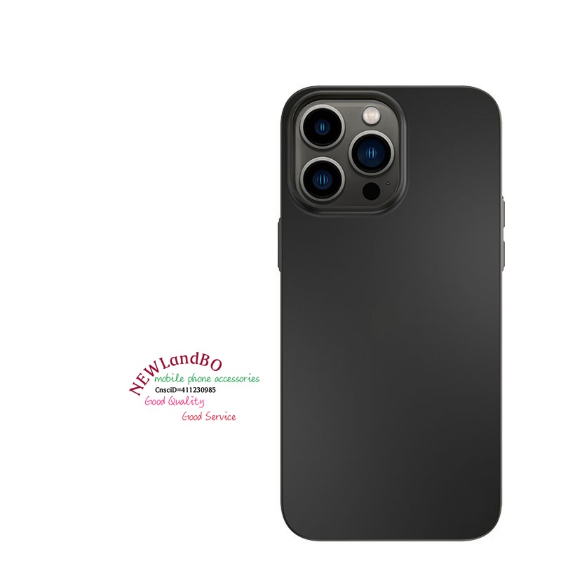 Ốp Điện Thoại pp Màu Đen Nhám Siêu Mỏng Linh Hoạt 0.3mm Cho iphone 15 14 13 12 pro max