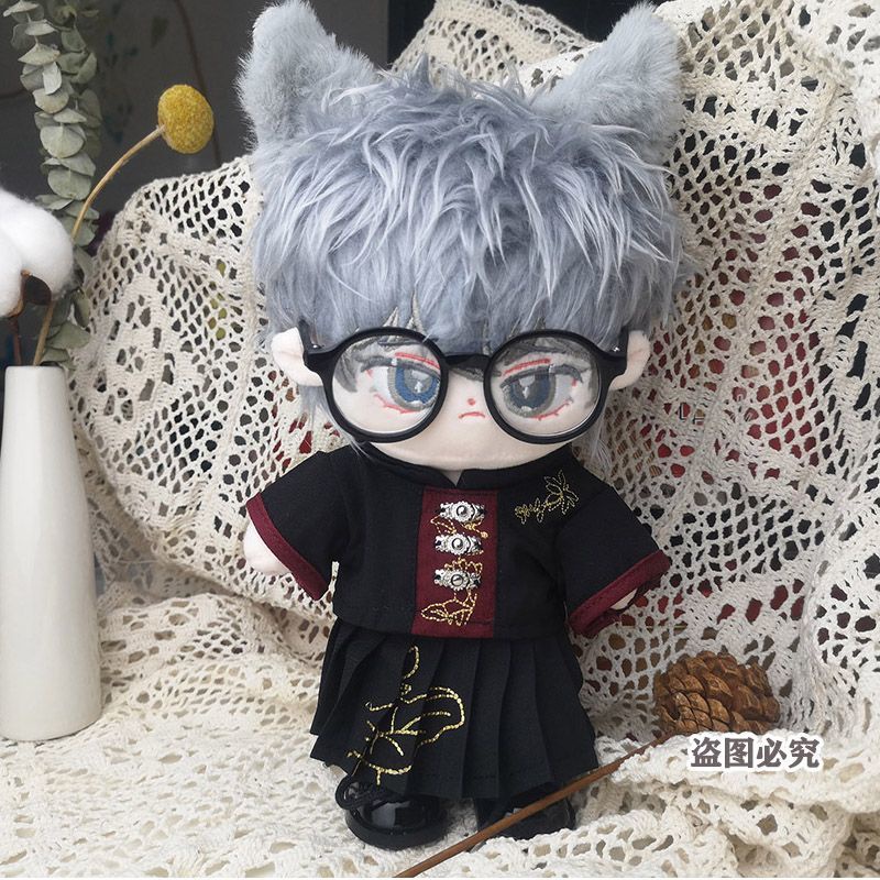 Cotton doll dress 20cm nude no attribute Chinese suit embroidery set doll boy and girl traditional antique style 0916