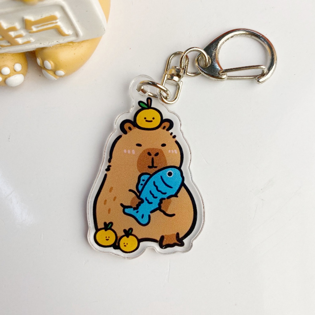 Móc Khóa Hình capybara Hoạt Hình Dễ Thương Cho Bé