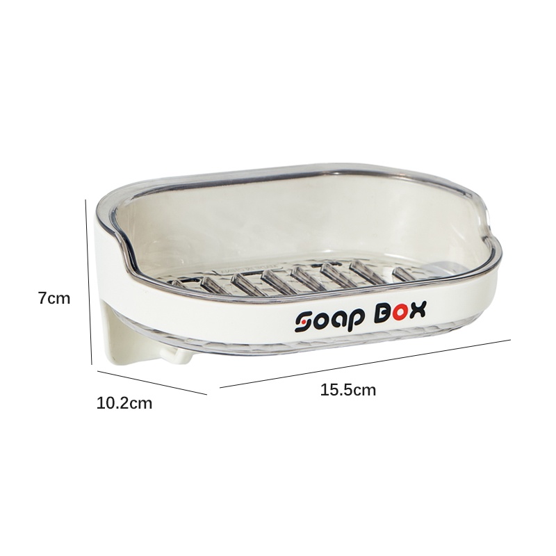 Khay Đựng Xà Phòng Hai Tầng Gắn Tường Sáng Tạo Có Móc Treo Cho Nhà Tắm