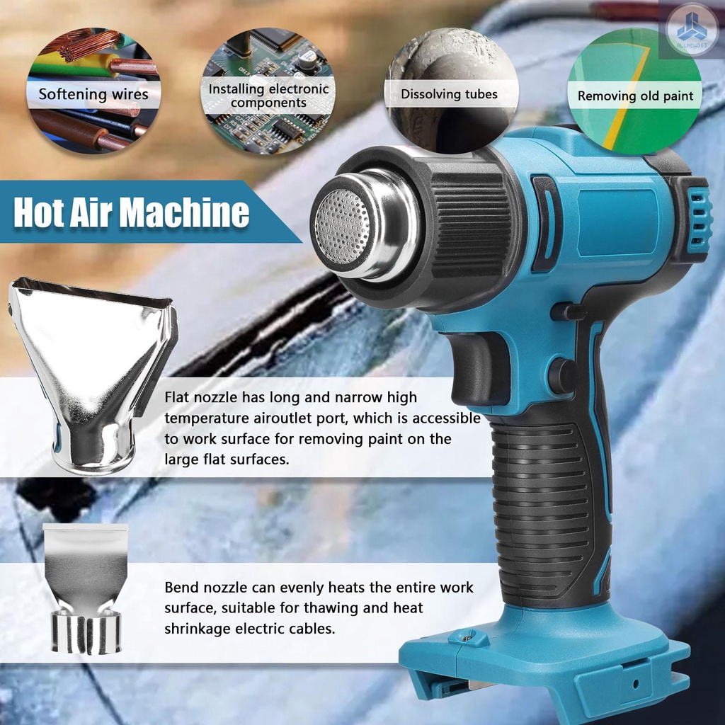 Máy Tạo Nhiệt Không Dây Cầm Tay lithium Có Thể Điều Chỉnh Nhiệt Độ Kèm 2 Vòi Phun Tia tolo-9.3