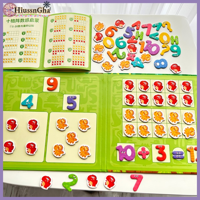 Sách Khủng Long Từ Tính Làm Toán Học Cho Bé Trai Bé Gái