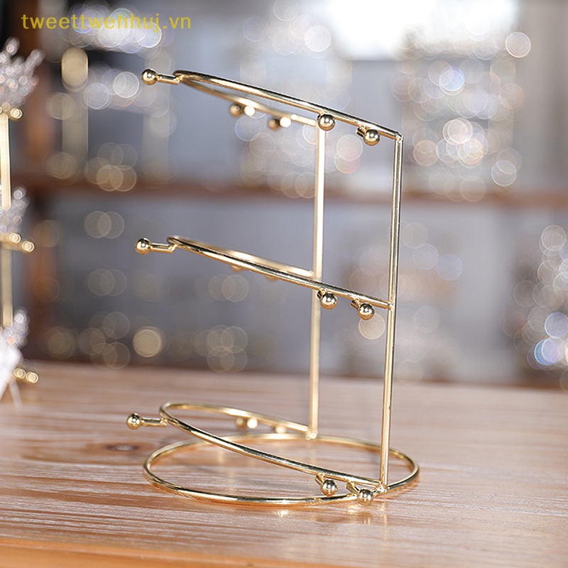 Tweehuj Giá Đỡ Trưng Bày Vương Miện Công Chúa Bằng Kim Loại Đính Đá Pha Lê Vàng Sắp Xếp Gọn Gàng vn
