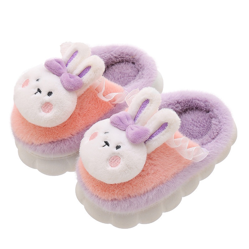 Chibi Dép Bông Đi Trong Nhà Chống Trượt Hình Hoạt Hình Xinh Xắn Cho Bé