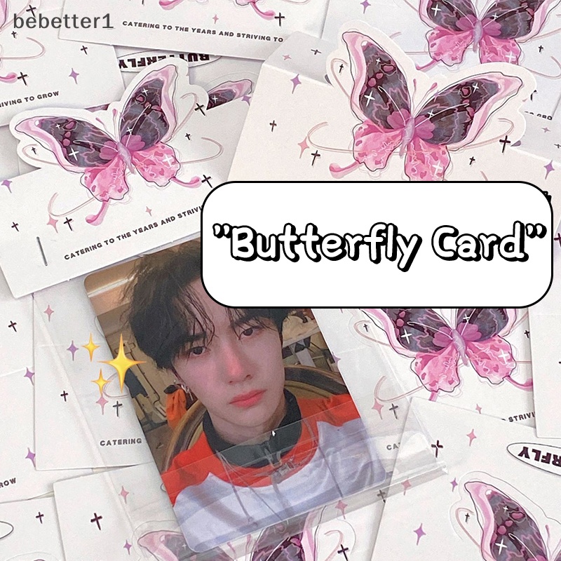 Bebetter1 10 Thẻ Giấy Nghệ Thuật Hình Đầu Bướm diy Dùng Để Trang Trí