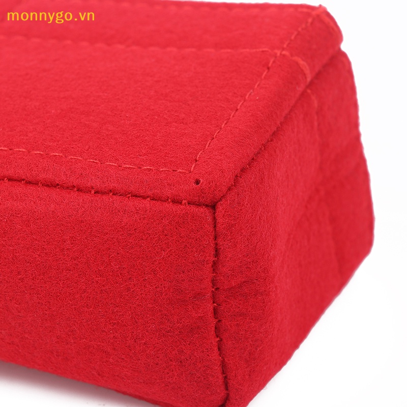 Monnygo Túi Xách mini Bằng Vải Nỉ Lót Lớp Lót Dùng Đựng Đồ Dùng vn