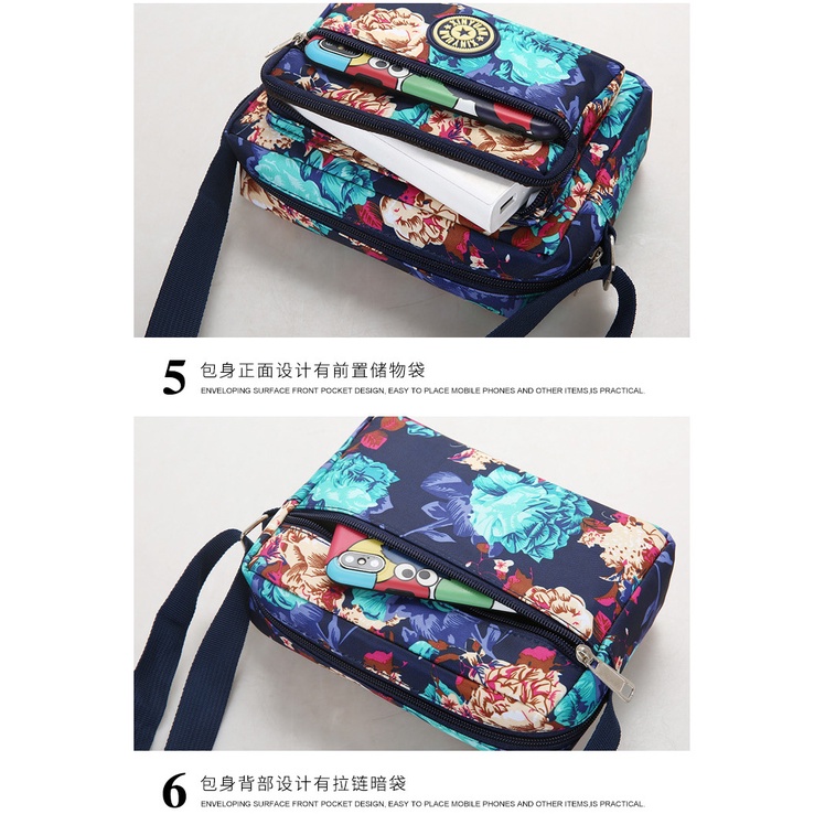 Mới Túi Xách Vải oxford cho mẹ Họa Tiết Hoa Thời Trang Cho Phụ Nữ Trung Niên