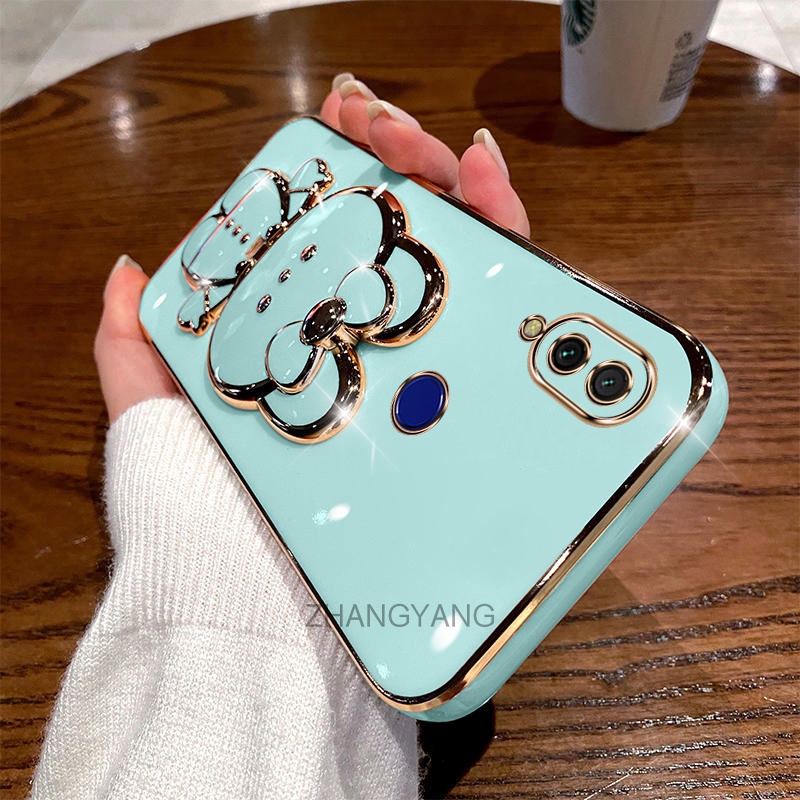 Ốp lưng redmi note 7 redmi note 5 redmi 7 Ốp Điện Thoại TPU Silicon Mềm Mạ Điện Gắn Gương Trang Điểm Hình Thỏ 3D Cho redmi note 7 redmi note 5 redmi 7