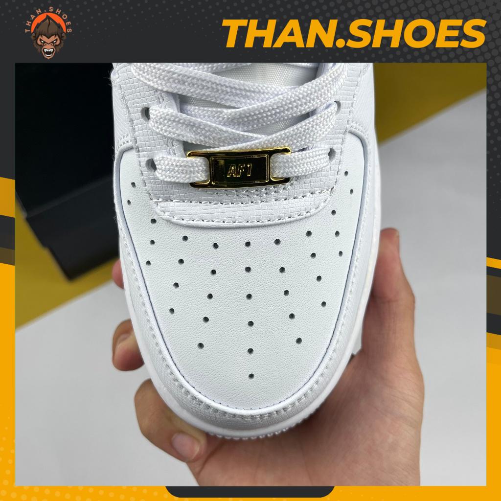 Giày AF1 Low Just Do It Hangtag, AF1 Trắng Lòng Đỏ Móc Đồng Xu - Than.Shoes