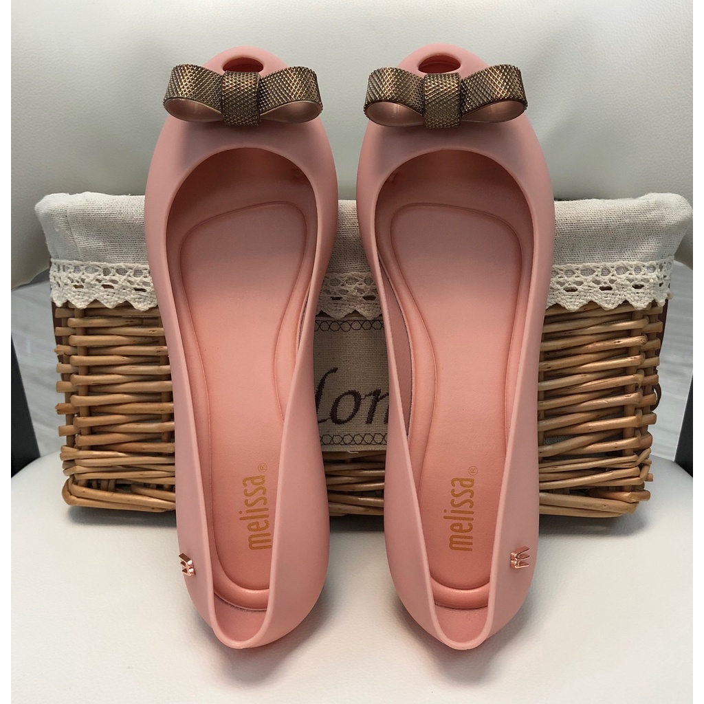 Giày Búp Bê Nhựa Dẻo Đế Bằng Miệng Cá Đính Nơ Kim Loại Thời Trang Cho Nam Và Nữ x730