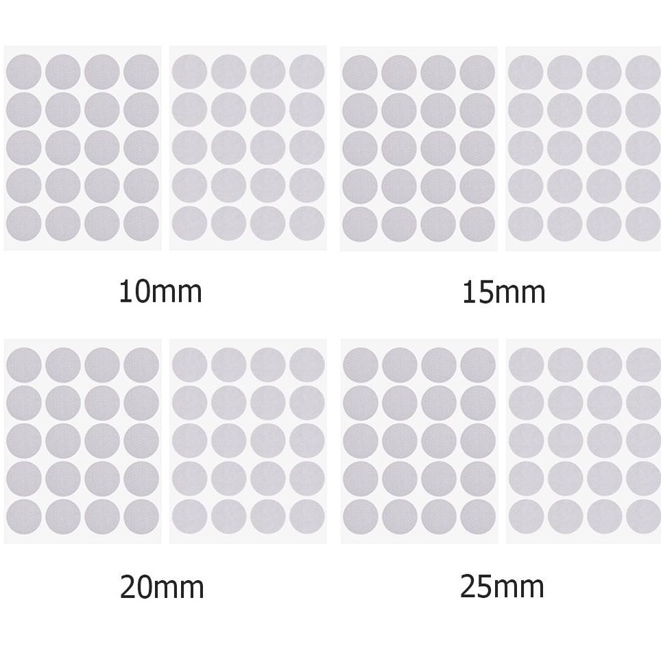 Băng dính nhám Bộ 50 miếng dán nylon velcro hình tròn tiện lợi nhám chữ nhật 30 cặp
