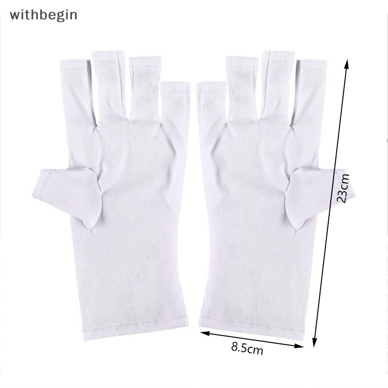 1 Cặp Găng Tay Chống Tia uv Không Xỏ Ngón Dùng Để Làm Móng Nghệ Thuật
