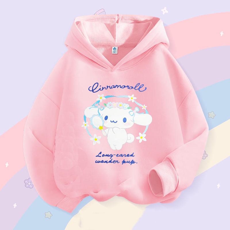 Sanrio Áo hoodie In Hình kuromi cinnamoroll my melody Dễ Thương Cho Bé Gái