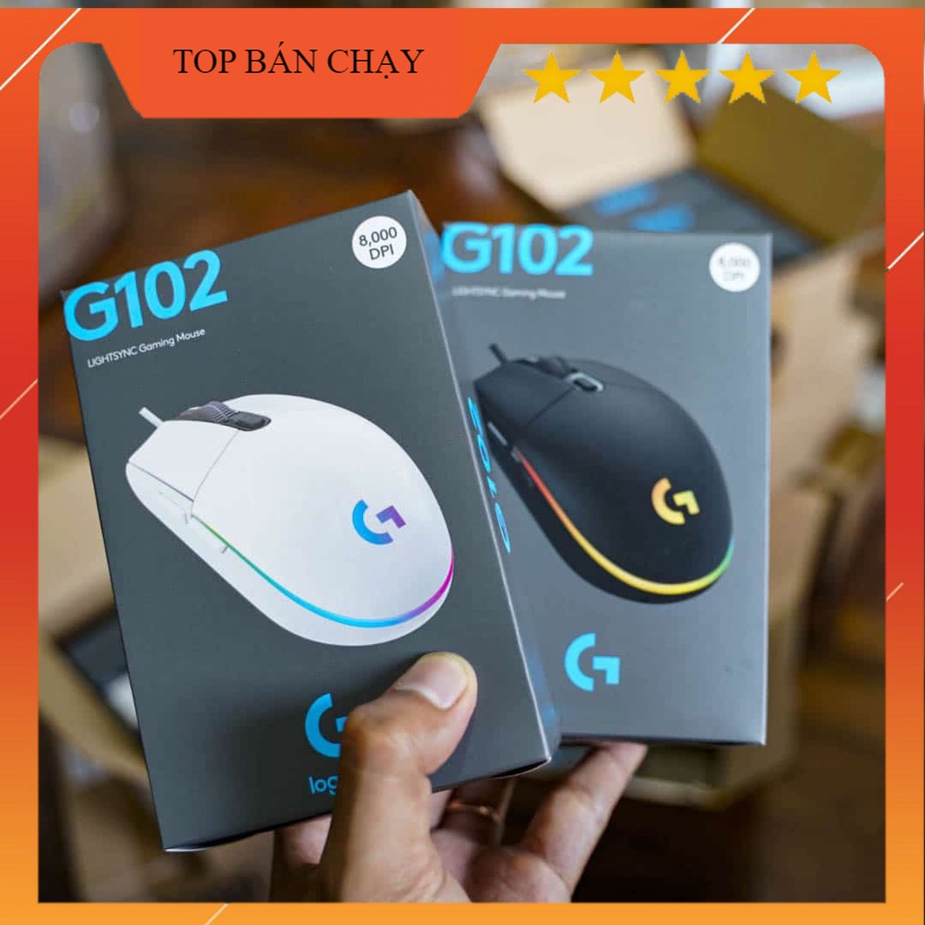 Chuột chơi game, chuột máy tính có dây LOGITECH G102 RBG Độ Chính Xác Cao 8000DPI [ Bảo Hành 12 Tháng 1 Đổi 1] Hàng OEM | BigBuy360 - bigbuy360.vn