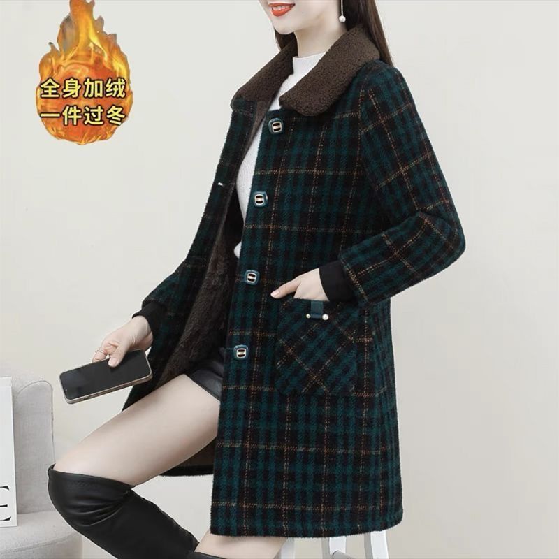 Đầm Nhung Một Mảnh Dày Dặn Phong Cách Phương Tây Thời Trang Thu Đông Cao Cấp