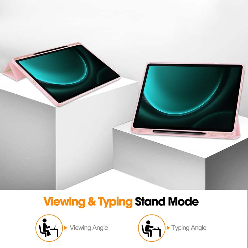 Lật Bao Da Máy Tính Bảng Mềm Có Ngăn Đựng Bút Cho Samsung Galaxy Tab S9 FE SM-X510 X516 X710 X716 S9FE 5G case S9FE+ X610 X616 S9+ X810 X816 FE+ cover fe Giá Đỡ
