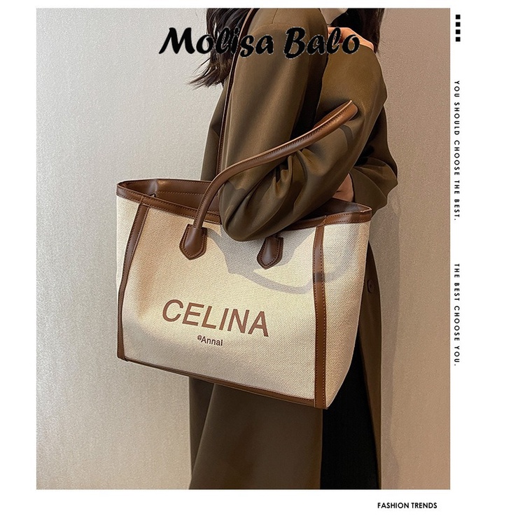 Molisa  túi xách nữ tote công sở văn phòng to đeo vai đi học đi làm 2023NEW  Đẹp Thoải mái Chic Chất lượng cao L99S16O 37Z230910