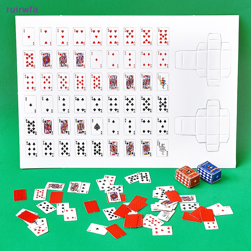 Ruirwfa 1 Bộ Thẻ Bài poker mini Đeo Ngón Tay Siêu Nhỏ Sáng Tạo Dễ Thương Mang Đi Du Lịch Tiện Lợi Mới