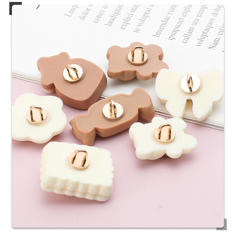 Set 5 Nút Trang Trí Áo Khoác Họa Tiết Hoạt Hình Dễ Thương Cho Bé