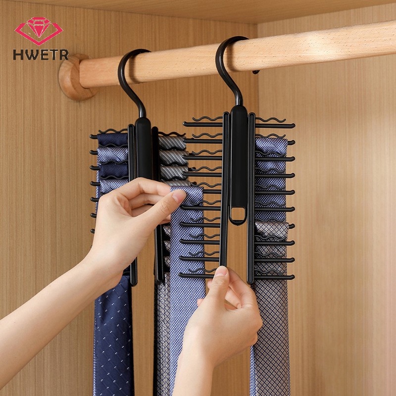 Giá Treo Cà Vạt 20 Hàng Có Thể Điều Chỉnh Tiện Lợi Mới