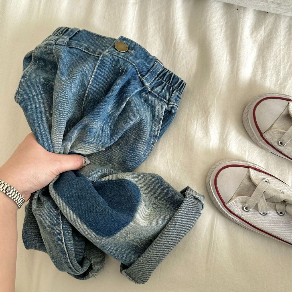 Quần Jean Rách Phong Cách Mới Dành Cho Bé Trai