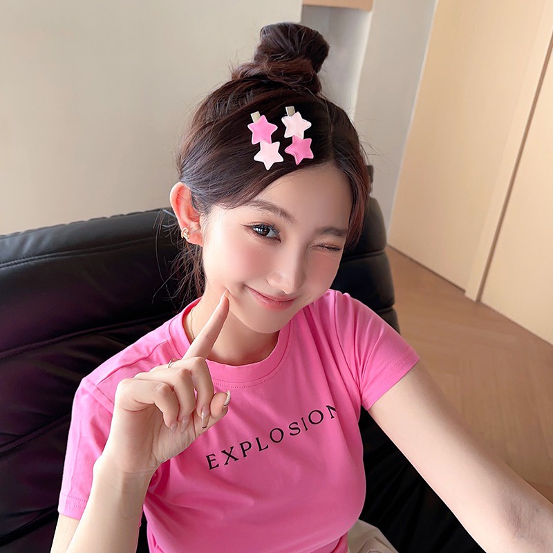 1 Kẹp Tóc Hình Ngôi Sao Dễ Thương Cho Bé Gái