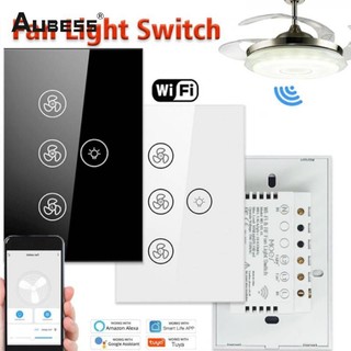 Công tắc quạt thông minh AUBESS điều khiển từ xa Wifi Tuya hỗ trợ Alexa Google Home