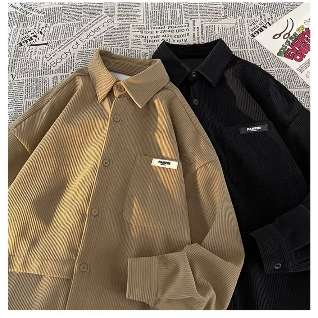 Áo Sơ Mi Tay Dài Dáng Rộng Kiểu vintage Nhật Bản plus size m-8xl