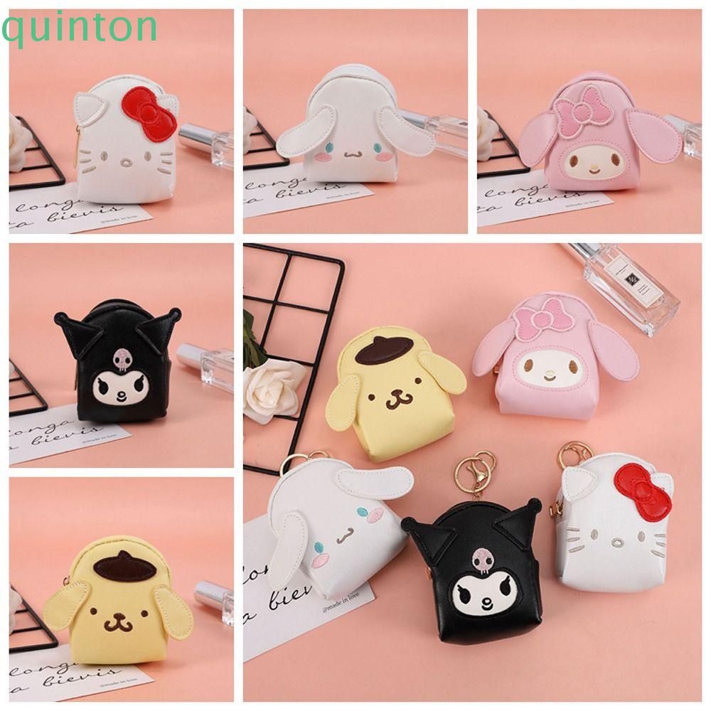 Shanhai Túi Da Đựng Tiền Xu / Thẻ / Son Môi Sức Chứa Lớn Họa Tiết Hoạt Hình Mèo kitty melody / cinnamoroll Dễ Thương