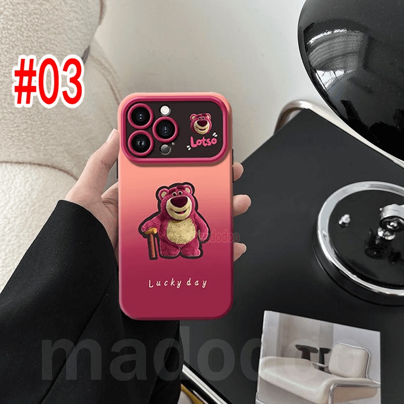 Ốp lưng Cartoon OPPO Reno 10 Pro 8T 4G 5G 8 7 8Z 7Z 6 5Z 5F 5 Lite 4F 4 2F 2Z A94 A93 A74 A95 ins Trend Brown Rose Red Gradient plush Strawberry Bear Lotso Good Lucky Fine hole Shockproof Large window Soft Phoone Case DSC 03