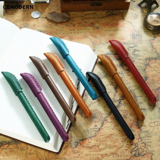Túi Đựng Bút Bằng Da Bò handmade Phong Cách retro Ốp