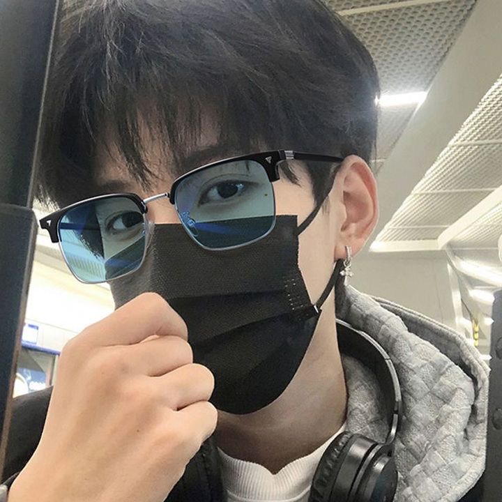 Kính đổi màu +kính cận có độ  Kính Chống Tia Sáng Xanh Nửa Gọng Vuông Đổi Màu Phong Cách Doanh Nhân Cổ Điển Thời Trang Cho Nam