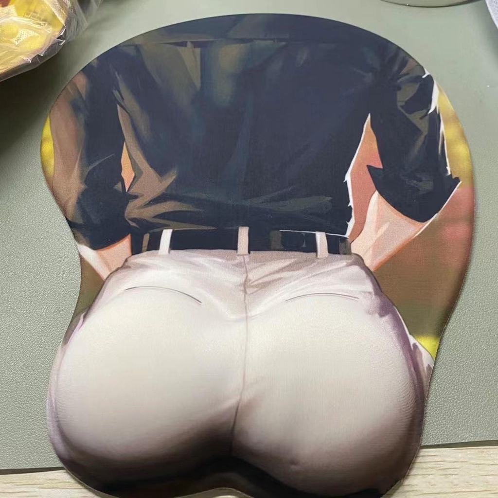 Lu shen Miếng Lót Chuột Siêu Lớn Bằng Silicon Hình Mông Thần 3d Độc Đáo silicone