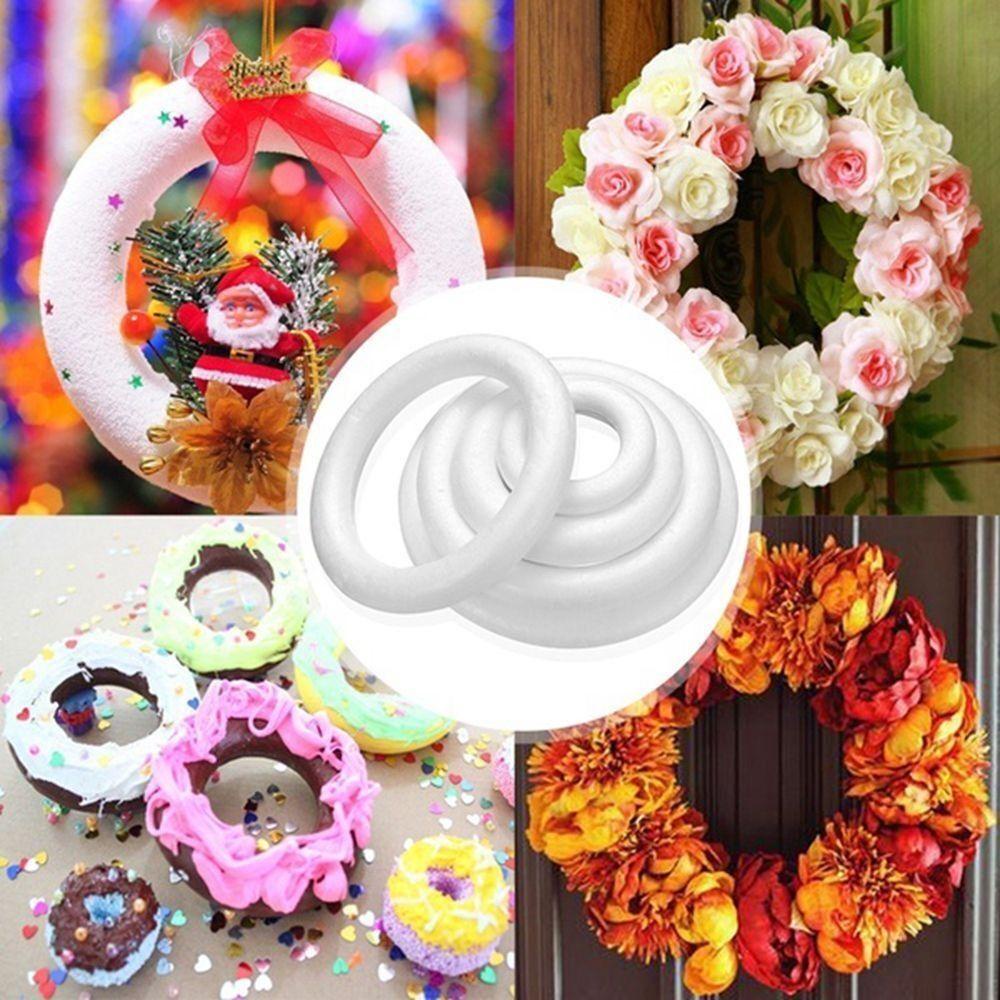 Muvako Khuôn Xốp polystyrene Hình Tròn Màu Trắng Trang Trí Giáng Sinh diy