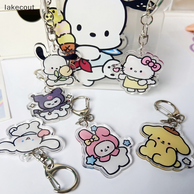 Lat anime kuromi Móc Khóa Hình hello kitty my melody cinnamoroll kawaii Dễ Thương Trang Trí Ba Lô