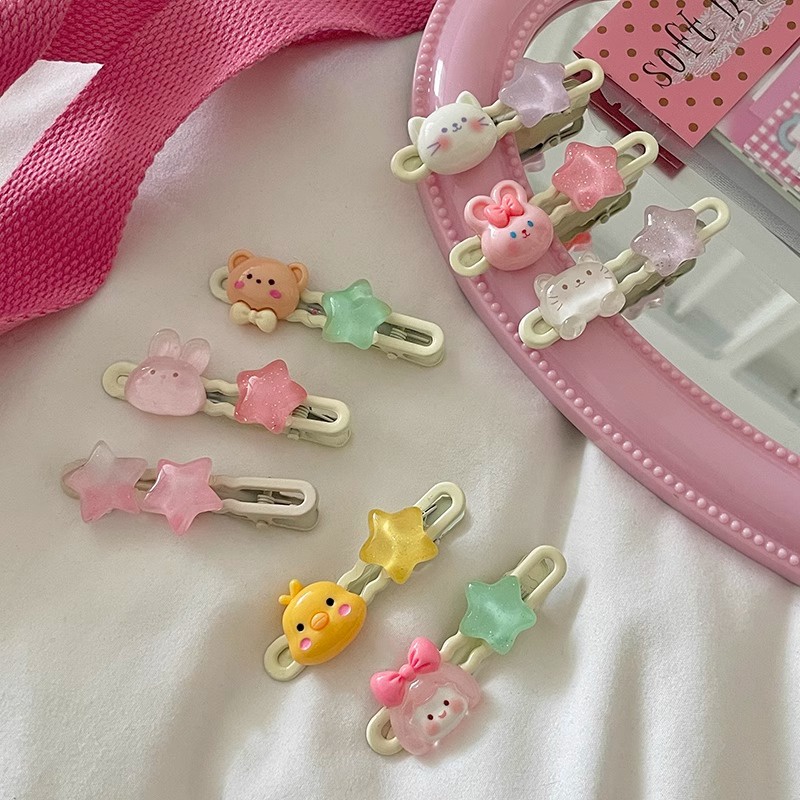 Dễ Thương Kẹp Tóc Hình Ngôi Sao Xinh Xắn Cho Bé Gái