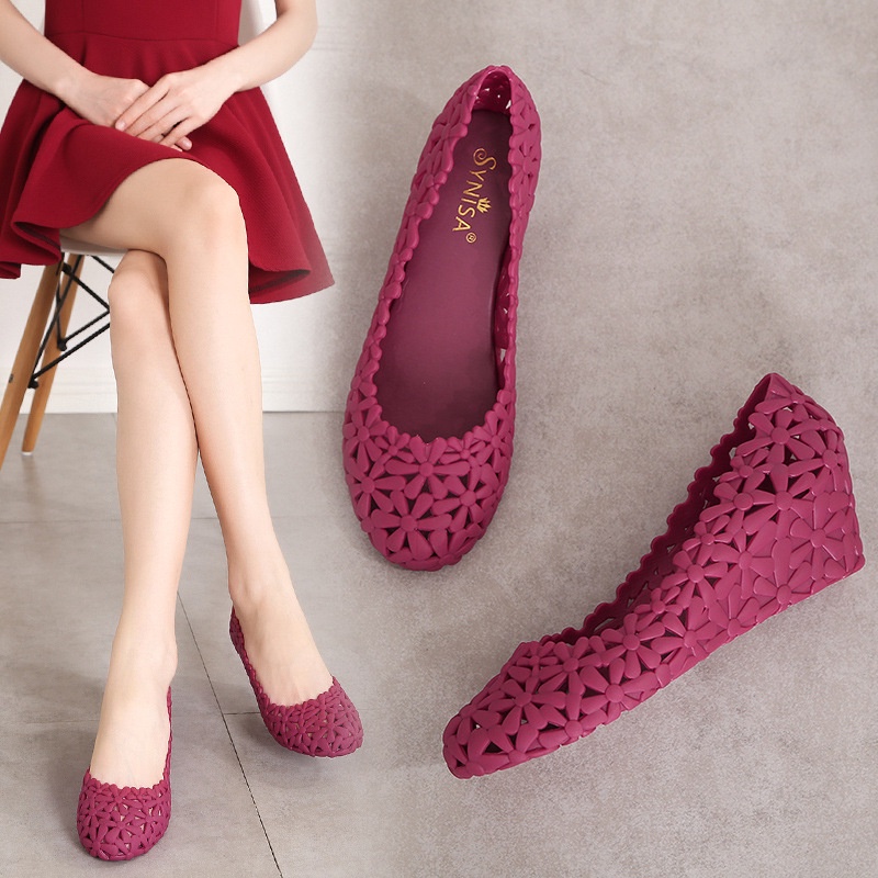 Giày Sandal Cao Su Thoáng Khí Đế Dày Thời Trang Mùa Hè Phong Cách Hàn Quốc Cho Nữ