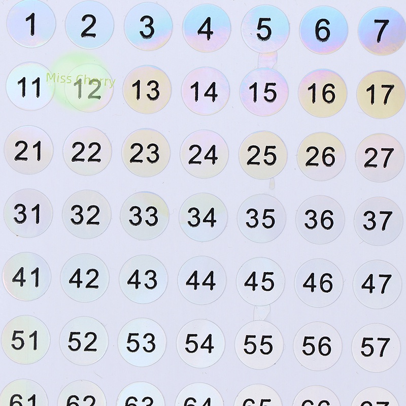 Nhãn Dán Số 1-200 laser Chống Thấm Nước Dành Cho Móng Tay
