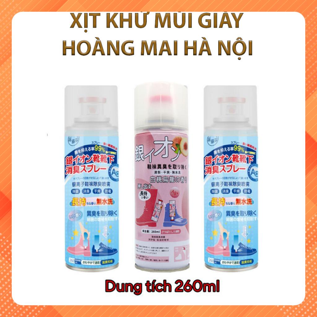 (Mã giảm 5k còn 13k)Bình Xịt Khử Mùi Giày Dép 260ml Nano Bạc AG+, Chai Xịt Khử Mùi Chống Hôi Chân