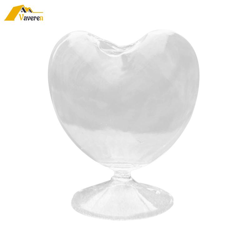 Bình Hoa Thủy Tinh Trong Suốt Hình Trái Tim Dùng Trang Trí Bàn Ăn