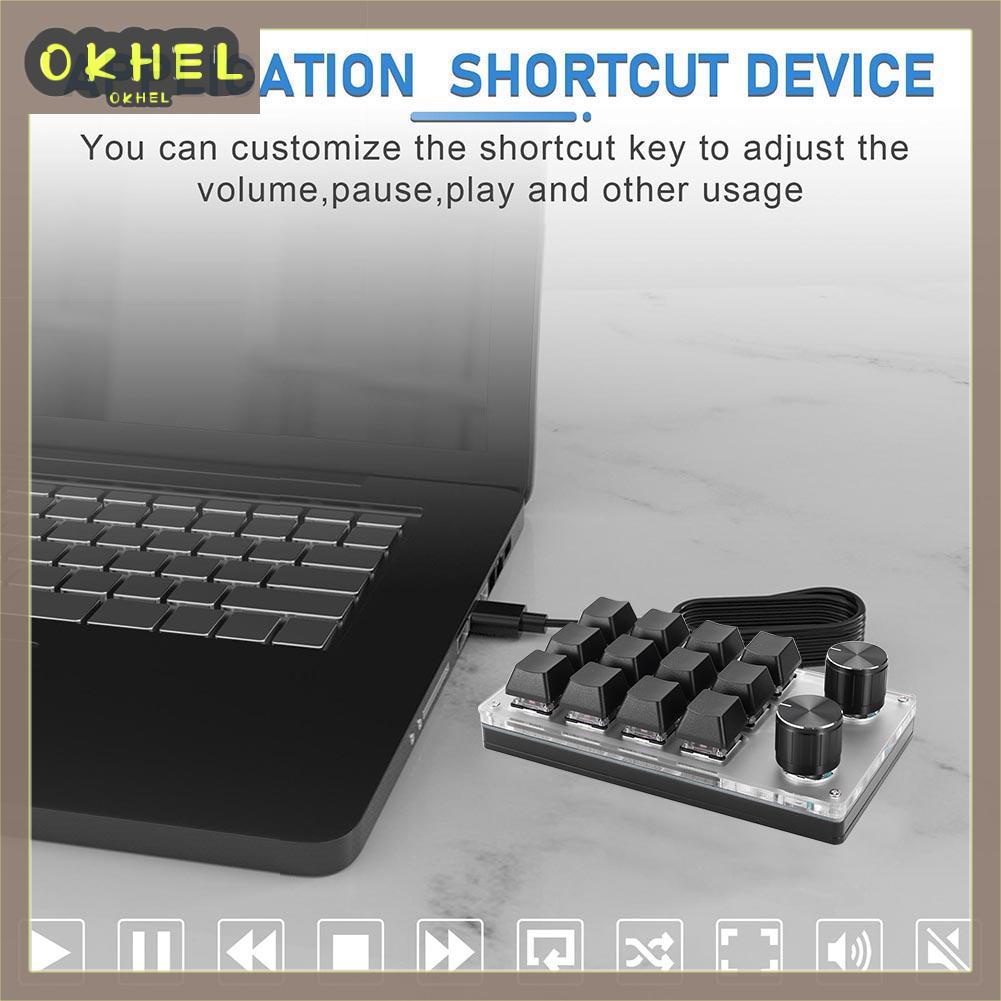 Macro Bàn Phím Cơ Chơi Game 12 Phím + 2 Nút Lập Trình Chất Lượng Cao