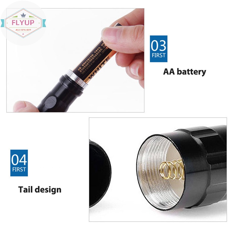Flyup Đèn Pin led mini Chống Thấm Nước Có Thể Phóng To Cho hung camp vn