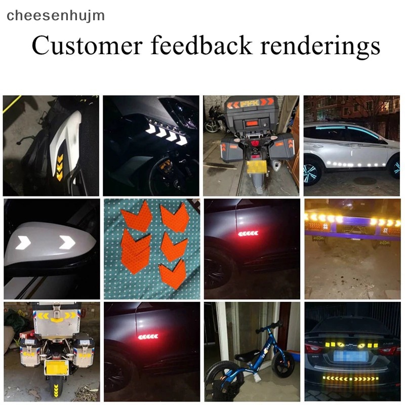 Bộ 10 Miếng Dán Phản Quang An Toàn Cho Xe Hơi