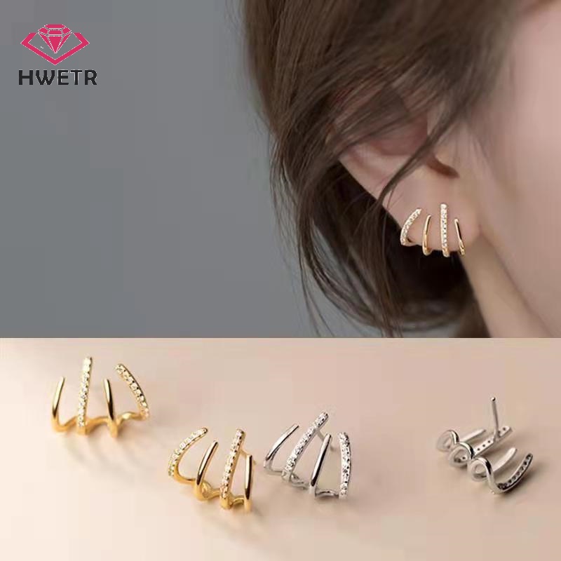 1 Đôi Bông Tai Hình Hoa Bướm Đính Ngọc Trai Thời Trang Hàn Quốc Mới