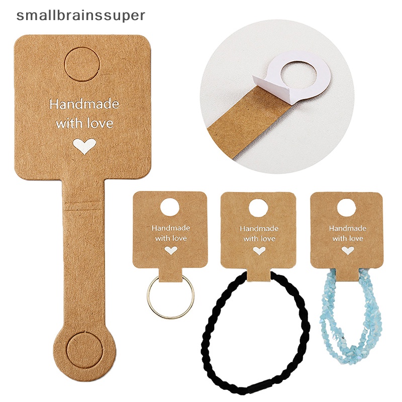 Smallbrainssuper Set 50 Thẻ Trưng Bày Trang Sức Tự Dính 4x10cm