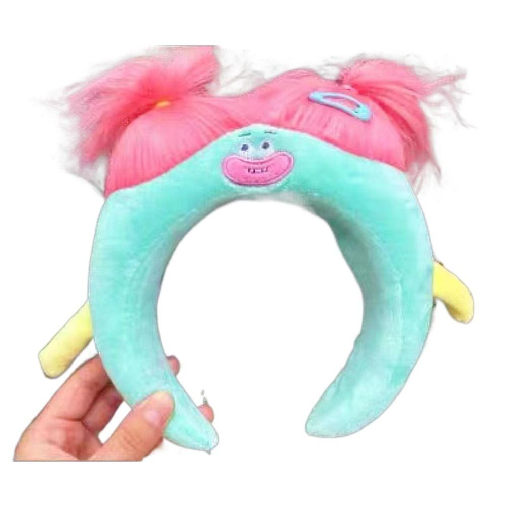 Băng đô cài tóc rửa mặt Vải Lông Hình Búp Bê Hoạt Hình Dễ Thương Vui Nhộn Phong Cách Hàn Quốc 1