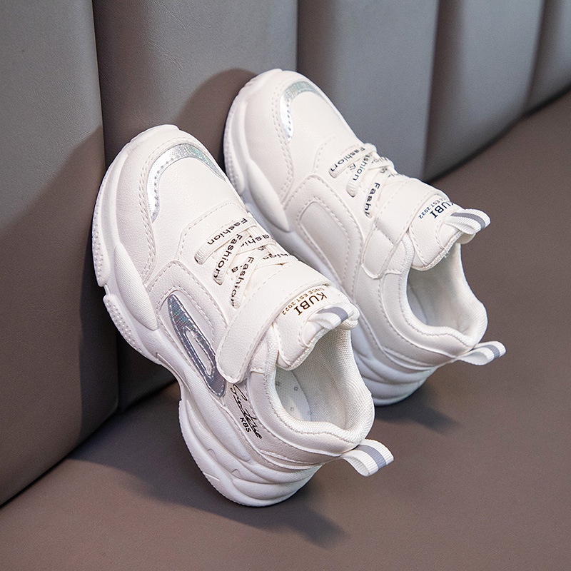 Giày Thể Thao Da Đế Mềm Phong Cách Hàn Quốc Thời Trang Mùa Thu 2023 Cho Bé Gái