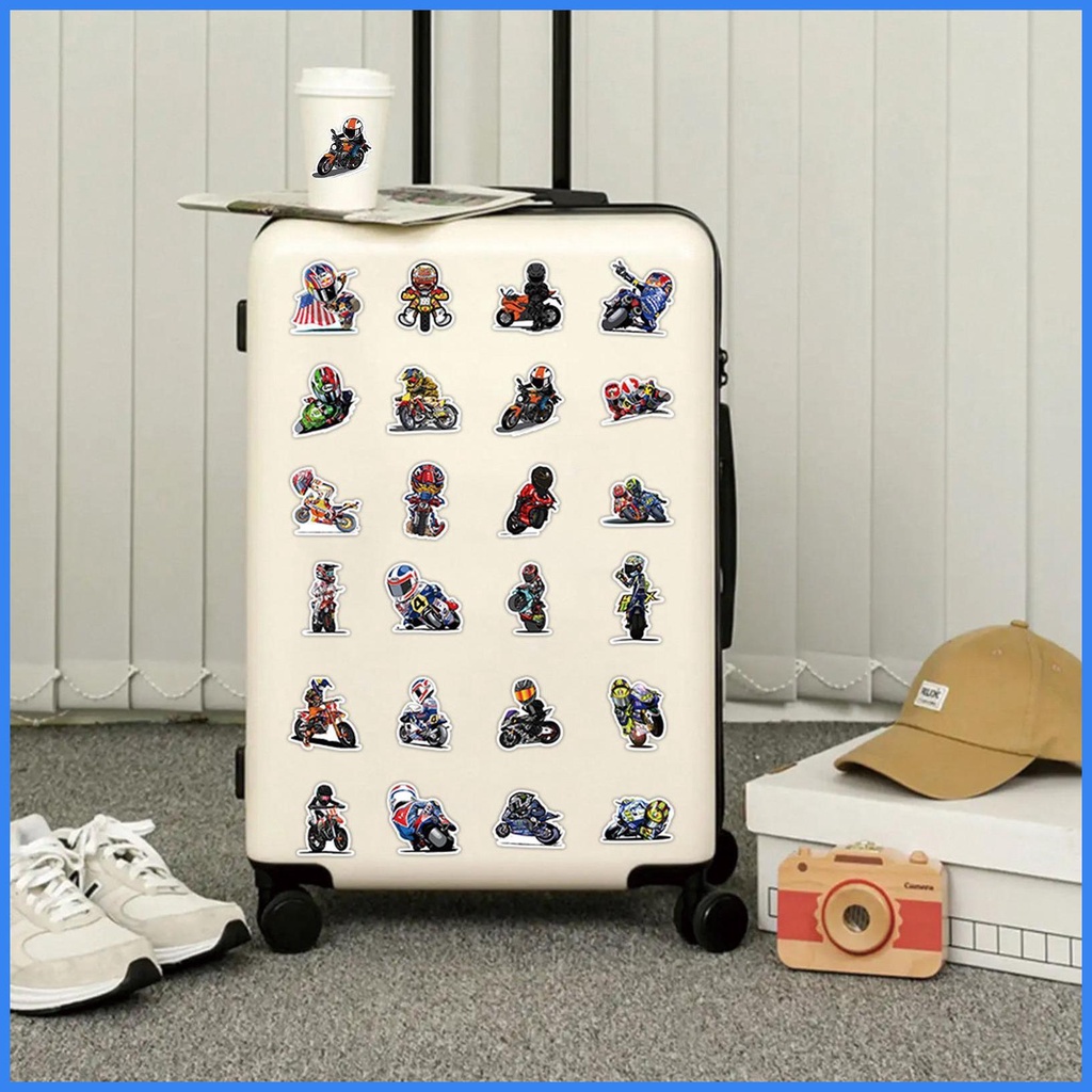 Bộ 50 Đề Can Dán Xe Đạp / Xe Máy Chống Thấm Nước Thời Trang Cho Trẻ Em